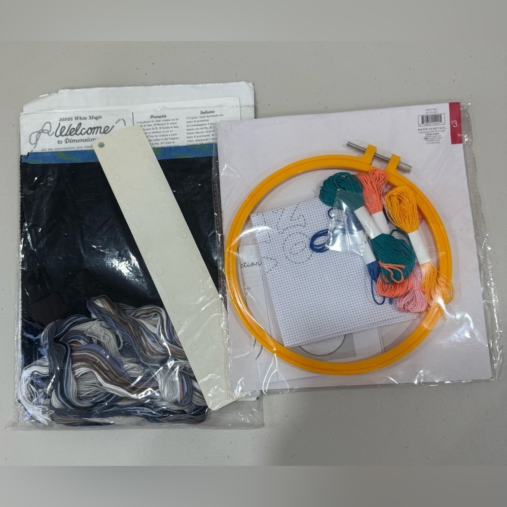Set Of 2 Dimensions (opened) & Cross Stitch Kit (new) - Picture 2 of 2